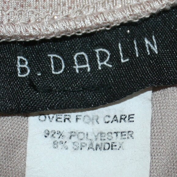 B. DARLIN Dress Assymetrical Halter Blush Sparkly Wedding Prom Homecoming Medium - Picture 7 of 13